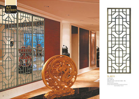 چین پانل های صفحه نمایش فلزی تزئینی سبک برای فضای جداگانه / زیبایی / مختصات تامین کننده