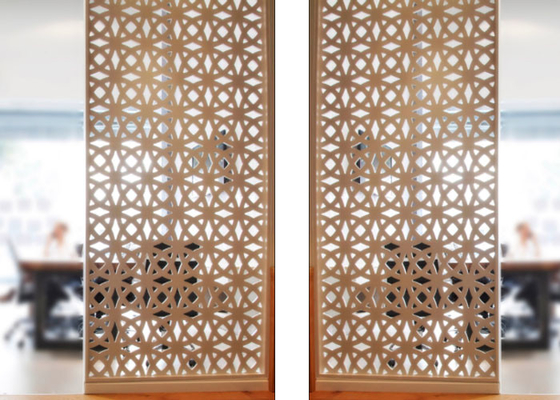 چین پانل های فلزی تزئینی فلزی از فولاد ضد زنگ با عملکرد پارتیشن بندی / پنهان کردن تامین کننده