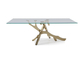 طراحی ویژه جدول شیشه ای ضد زنگ، میز ناهار خوری فولادی ضد زنگ CE تایید شده است تامین کننده