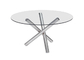 طراحی ویژه جدول شیشه ای ضد زنگ، میز ناهار خوری فولادی ضد زنگ CE تایید شده است تامین کننده