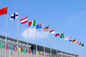 ارتفاع سفارشی فولاد ضد زنگ پرچم قطب پرچ پر سرعت قابل تنظیم تامین کننده