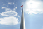 قطب پرچم فولاد ضد زنگ با دقت بالا با فناوری تاج خروس 360 درجه تامین کننده